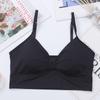 Nuevo Sujetador Ligero de Verano Ropa Interior de Seda Helada para Niñas, Rejuvenecedor, Versátil para Estudiantes, Anti-Exposición con Almohadillas en el Pecho 123
