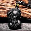Colgante Pixiu, collar de obsidiana para hombre, colgante para mujer, colgante de pareja de señor supremo Picchu, colgante de jade