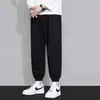 Calça esportiva casual de verão masculina primavera e outono calça casual de verão calça de moletom solta com amarração no tornozelo calça comprida moderna