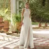 Vestido de Boda Ligero con Tela de Malla, Patrones Románticos Calados, Nuevo Estilo de Verano para Niñas, Diseño Exquisito de Alta Gama con Tirantes y Cuello Alto, Venta Directa del Fabricante
