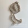Gorro de lana trenzado pequeño para adultos y niños grandes, tejido con protección para las orejas, elegante y fino.