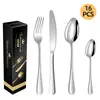 26 Modelos Nuevos de Vajilla de Acero Inoxidable 1010 Transfronteriza Juego de 16/24/30 Piezas Vajilla Occidental Cuchillo para Bistec, Tenedor, Cuchara Juego en Caja de Regalo