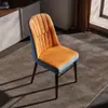 Silla Minimalista Moderna de Lujo Ligero, Silla de Comedor para Hotel, Taburete con Respaldo para Casa de Alquiler, Silla Suave para Ocio en Casa y Mahjong