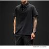 Versátiles Delgados Casuales Nuevo Estilo Cuello Solapa Modernos Verano Tops para Hombre Camisas de Manga Corta para Hombre Mangas Medias para Hombre