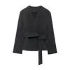 Venta Caliente Transfronteriza de Aliexpress Nueva Moda Primavera 2026 Chaqueta Suave Versátil con Cinturón 8779158