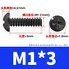 Tornillos Autorroscantes de Cabeza Plana y Punta Plana M1/M2/M3/M4/M5-Pb Negros de Cabeza Redonda y Punta Plana
