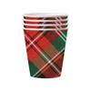 Nueva bandeja de papel desechable para fiestas infantiles con temática de cuadros navideños, vaso de papel, toalla de papel, cuchillo y tenedor, cuchara, traje de paja, vajilla