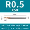 Cuchillo de bola de ranura profunda de 55 grados cuchillo de microcamino aluminio recubierto de acero alto brillo cuello largo ranura profunda acero de tungsteno aleación dura fresa