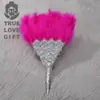 Abanico de plumas americano de mano para banquete de bodas, amor romántico, feliz, dulce, hecho a mano, cálido, para novios, abanico redondo armonioso