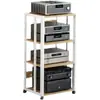 Estante amplificador multicapa doméstico espaciado ajustable soporte máquina de vesícula biliar móvil gabinete HIFI pie de altavoz audio estante