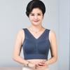 Ropa interior de mamá para mujer, sujetador fino de verano, bonito sujetador con espalda descubierta, tipo chaleco, sin aro de acero, talla grande, para mujeres de mediana edad y mayores.