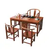 Nova mesa de chá de varanda estilo chinês, conjunto de mesa e cadeiras de chá para apartamento em madeira maciça, conjunto de mesa de chá para sala de estar com estação de preparo de chá integrada