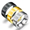 Anillos de Acero Inoxidable Transfronterizos Europeos y Americanos para Mujer, Anillos Mate Esmerilados para Hombre, Anillos Giratorios de Acero de Titanio que No se Desvanecen al por Mayor