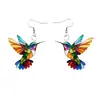 Pendientes de Acrílico Transfronterizos de Primavera Europeos y Americanos con Pájaros de Colores, Nuevos Pendientes de Moda Más Vendidos 2025