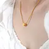 Nova Caixa de Colar com Contas Redondas Estilo Chinês Retrô Corrente de Elos Puxador Moda Criativa Pulseira de Aço Inoxidável Brincos Joias Versátil
