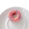 Elásticos de Cabelo Coloridos Doces Estilo Chanel Tricotados, Scrunchies de Toalha com Alta Elasticidade, Cordas de Cabelo Não Danificantes, Acessórios de Cabelo