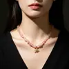 Collar transfronterizo de estilo oceánico de doble capa europeo y americano para mujer, con estrellas de mar, conchas y perlas, adecuado para vacaciones
