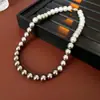 Colar de Pérolas Francês, Design Simples, Corrente Elegante para Clavícula, Colar Personalizado de Luxo Leve Atacado para Mulheres