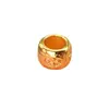 Plata de ley s925 Chapado en oro Retro Flor pequeña Agujero grande Separadores Cuentas Redondas Cuerda trenzada para la mano Pulsera Collar Accesorios hechos a mano para diy