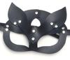 Guiyun nueva máscara sexy de cuero SM ojo de zorro máscara de personaje máscara de gatúbela con pedrería máscara para chica de bar baile femenino