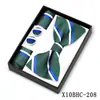 Corbata de moño Estilo Nuevo, Pañuelo Cuadrado, Gemelos Caja de Regalo Set de 3 Piezas, Accesorios de Camisa de Moda para Hombre, Hebilla de Corbata de Moño Multicolor