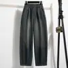 Tiro real Vaqueros Versátiles Retro para Mujer 2026 Nuevo Otoño Estilo Japonés Sueltos Adelgazantes Cropped Harem Zanahoria Papá