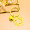 Llavero Anillo de Libro Campana Estrella Pentágono Transparente de Colores Figura de Cuentas Perler Hecha a Mano DIY Colgante Accesorios de Joyería