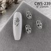 Joyería para decoración de uñas con diamantes 2024, nuevo estilo retro oscuro de Halloween, personalidad de araña, accesorios de aleación de calavera para uñas