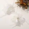 Cadena de Malla con Borla de Plumas de Perla Hermosa de Hada Flor de Malla Accesorios de Flor DIY Accesorios para el Cabello Accesorios para Ropa
