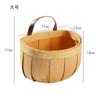 Cesta de armazenamento suspensa Cesta de armazenamento de cozinha para cebolinha, gengibre, gengibre e alho Pendurado na parede Cesta pequena tecida de bambu Cesta de ovo tecida de vime