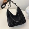 Bolso de Mujer de Color Puro de Gran Capacidad 2024 Nuevo Bolso de Hombro de Textura Simple a la Moda Casual Ropa de Trabajo Tote Bolso Cruzado Moderno