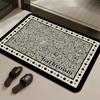 Alfombrilla Gruesa de Barro de Diatomeas para Piso de Baño Alfombra Absorbente de Agua Antideslizante para Baño Felpudo para Puerta de Baño y WC Felpudo de Secado Rápido