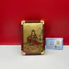 Insignia Corporativa Personalizada Logo Oro Puro 999 Mazu Bodhisattva Fulu Marco de Fotos de Escritorio Adornos Tienda Exquisita Regalos
