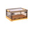 Caja de almacenamiento de plástico transparente con tapa, para juguetes, ropa y más, extragrande, de plástico grueso y con ruedas.