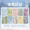 Livro de Adesivos para Anotações Yuxian Snack, Adesivos de Comida Vintage para Capa de Celular DIY, Decoração de Diário, Arte de Colagem
