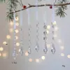 Nuevo Colgante de Copo de Nieve de Acrílico Transparente Carámbano Cristalino Perla Gota de Agua Cadena Colgante Decoración para Árbol de Navidad Colgante