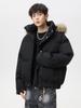 Parka de Algodón para Hombre Jack's con Cuello de Piel, Chaqueta Gruesa Cálida a Prueba de Tres Elementos Águila de Montaña, Chaqueta de Algodón Holgada con Capucha