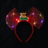 Hebilla de lámpara de banda luminosa LED transfronteriza diadema de resorte diadema de Navidad para niños suministros de decoración para fiestas