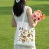 Bolsa de Lona com Ilustração de Cidade, Bolsa Tote de Lona Chinesa Excepcional, Bolsa de Compras Ecológica Personalizada de Grande Capacidade, Bolsa de Pano para Check-In de Atrações Turísticas