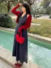 Vestido Elegante de Talla Grande Estilo Hong Kong con Cuello Halter y Botones, Modelo Nuevo Primavera 2026 para Mujeres con un Look Maduro y Elegante, Vestido de Longitud Media 144170