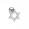 Clavo de acero inoxidable chapado en oro de 18 quilates con circonita para cartílago, joyería de piercing microincrustada, exquisita y compacta