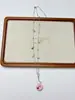 Collar Colgante de Donut Rosa Dulce Cremoso Kt Ins Lindo Dibujo Animado Cadena Larga para Suéter Accesorio de Diseño