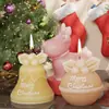 Resina de Cristal Botas de Muñeco de Nieve Navideño Calcetines Reno Campana Adornos Mesa DIY Vela Molde de Silicona 3D
