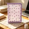 Capa de Caderno Transparente com Zíper A5 Estilo Japonês PVC Malha Colorida Renda Macia Capa de Patinha de Gato Fofa Caderno de Folhas Soltas