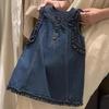 Vestido de Niña Xingyuan para Niños Vestido de Verano 2025 Nuevo Falda para Niños Estilo Occidental Vestido de Princesa Tesoro de Mujer Falda de Mezclilla Ropa para Niños