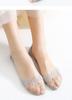 Calcetines invisibles finos de encaje para mujer, de malla, silicona antideslizante, talón anti-caída, primavera y verano, boca baja, calcetines invisibles tipo barco