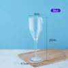 Venta al por mayor Vasos de Plástico PS para Vino Copa de Champaña Copa para Vino Tinto 180ml Transparente Simple Copa de Acrílico Vino