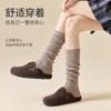 Meias de Dedo Aberto para Mulheres, Estilo Micro-Lã, Polainas de Meia Panturrilha, Polainas Longas de Inverno Versáteis com Canelado para Mulheres, Pernas Bonitas