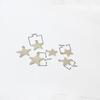 Colgante de acero inoxidable transfronterizo mediano y grande con etiqueta de estrella maciza de cinco puntas, accesorios de bricolaje