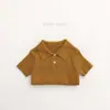 Polo Clásico~Algodón Puro Amigable con la Piel~Estilo Primavera y Verano~Tops de Punto de Manga Corta para Niños